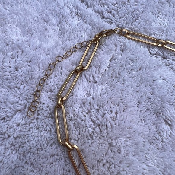 Necklace, SUGARFIX by BaubleBar Link Chain Gold Necklace NWOT - Picture 3 of 6